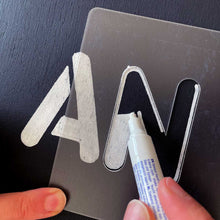 Load image into Gallery viewer, Number Stencil Set Numbers & Symbols – Rounded – 2 sizes