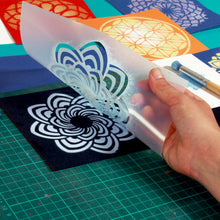 Load image into Gallery viewer, stencil art mandala artwork
