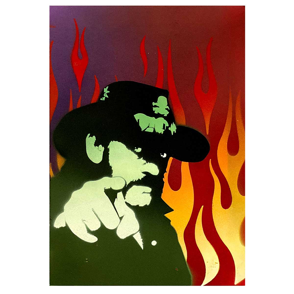 Lemmy Stencil - Motörhead Stencil - 2 Layer A3 Size Stencil