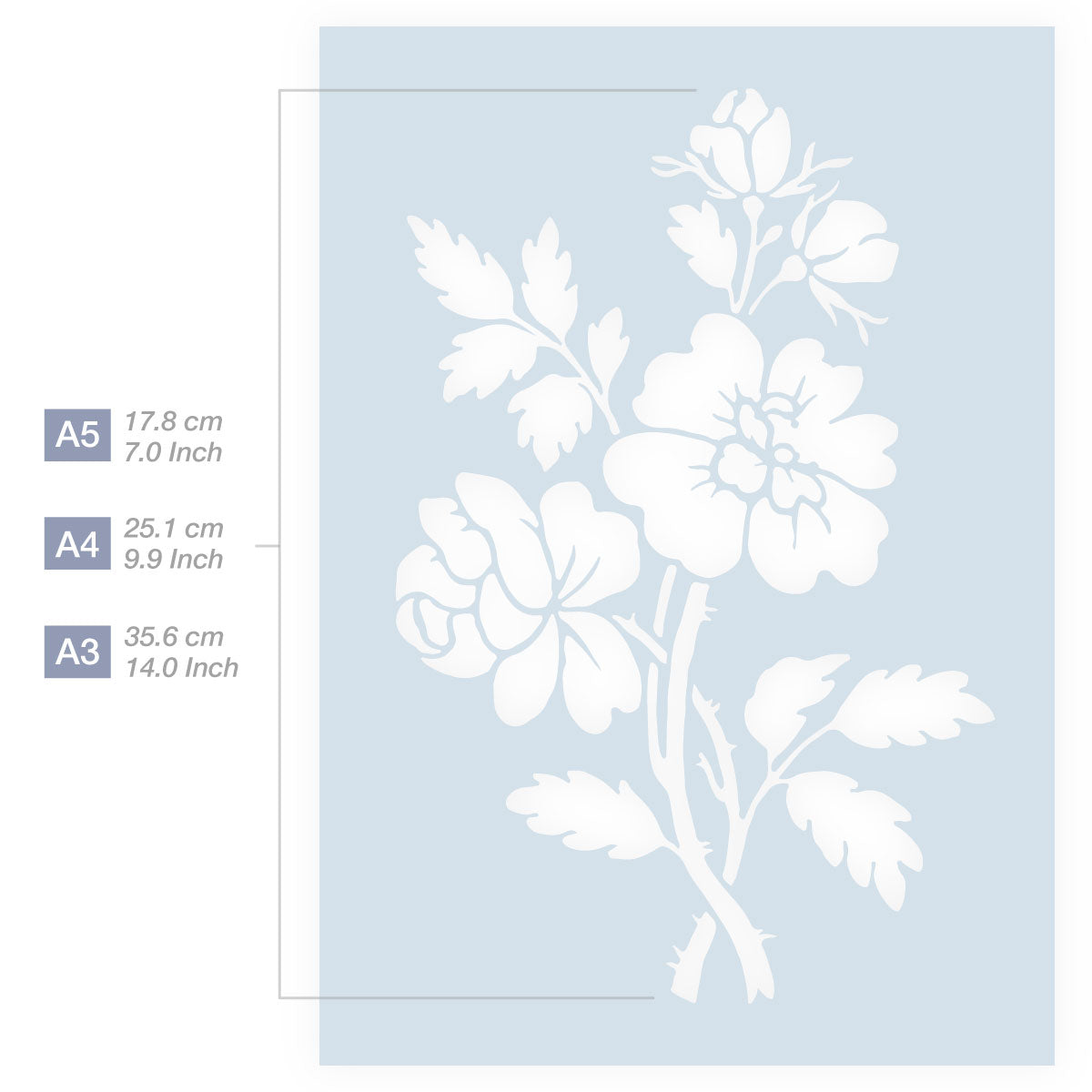 Reusable Wild Flowers Stencil, Flower Stencils for Painting