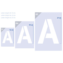 Load image into Gallery viewer, Extra Large Letter Stencil Set Complete Alphabet – 3 Sizes