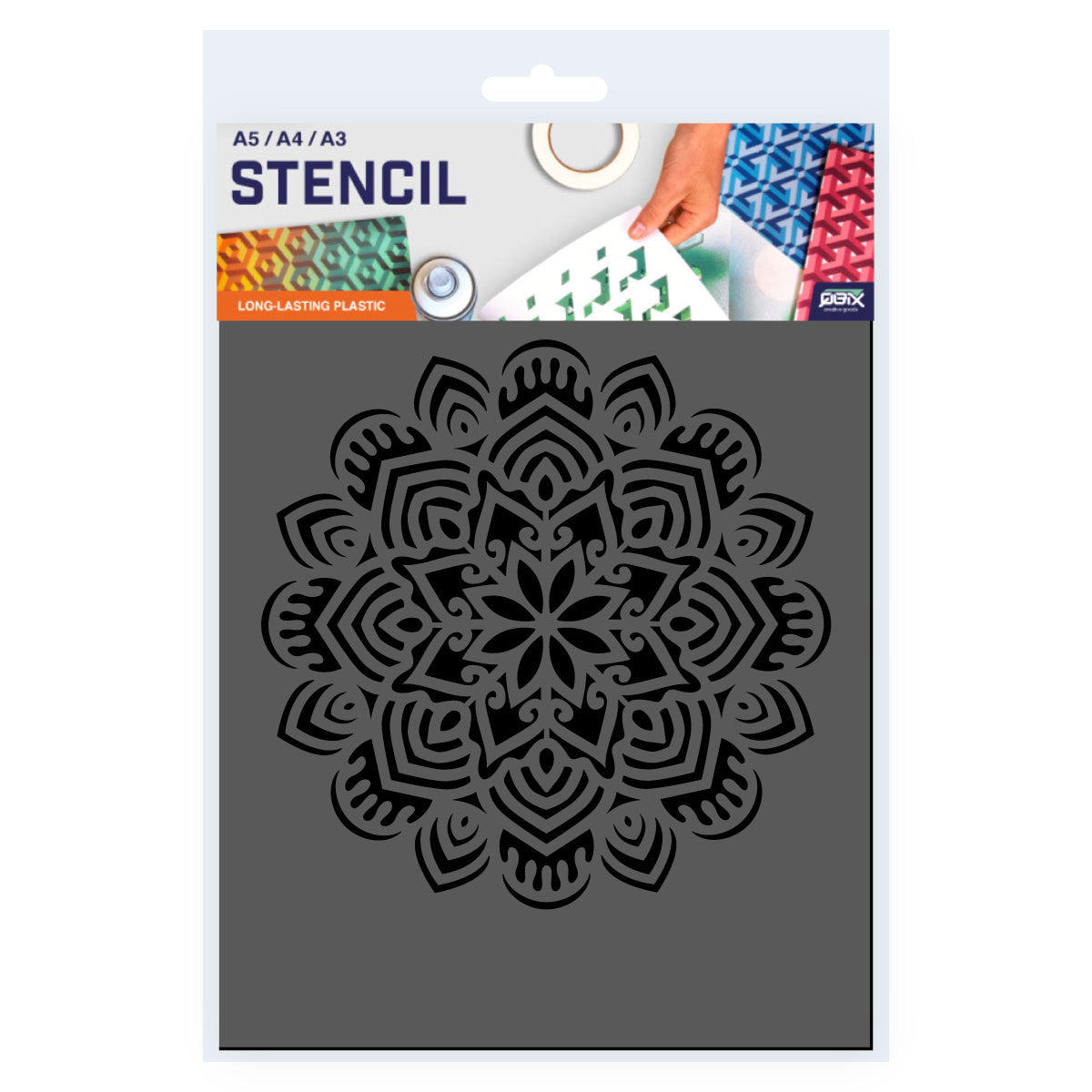 Packaged Mandala Stencil A5 A4 A3 Size
