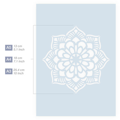 Measurements Mandala Stencil 3 Sizes