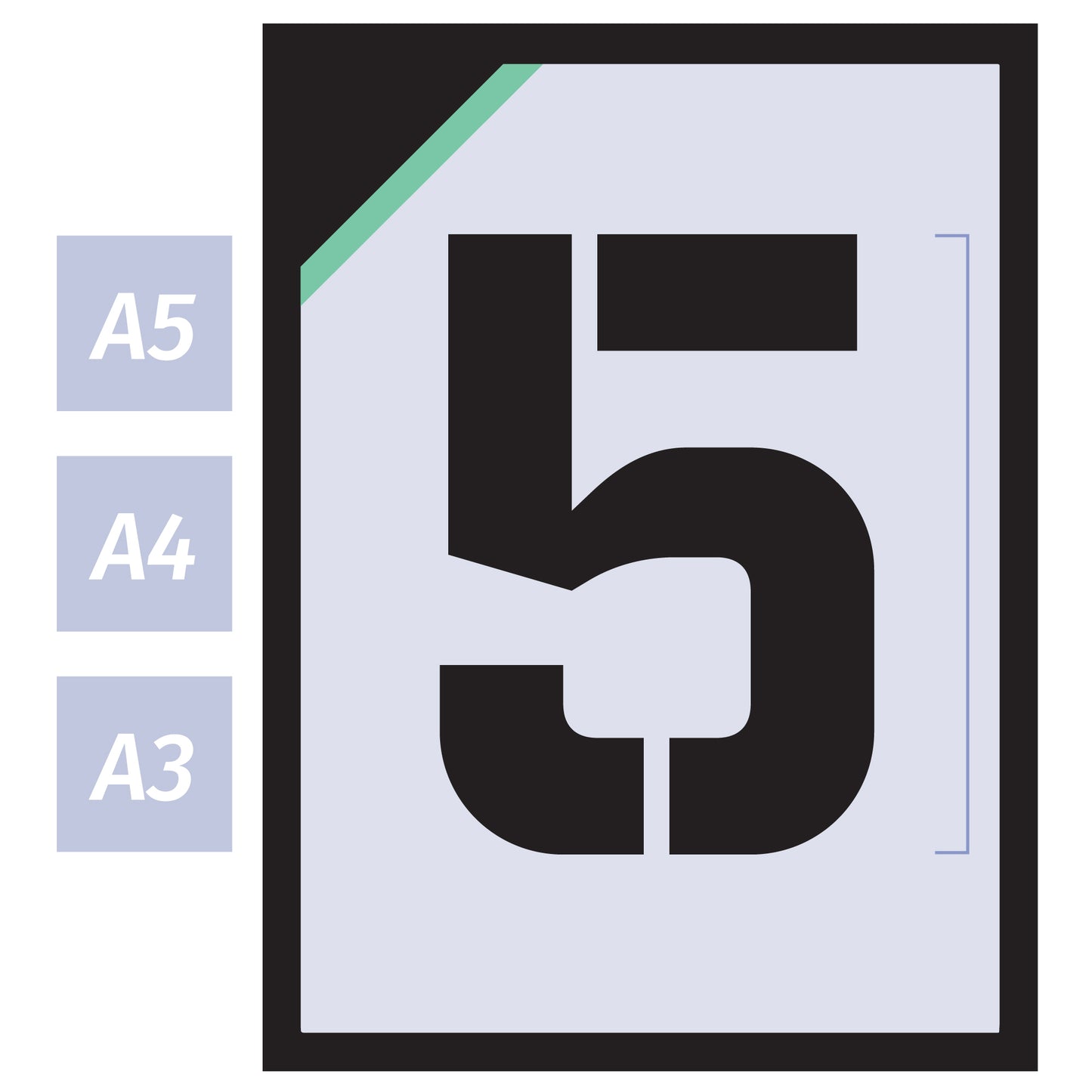Extra Large Number & Symbol Stencil Set Complete Alphabet – A5 size - 12 cm Letter