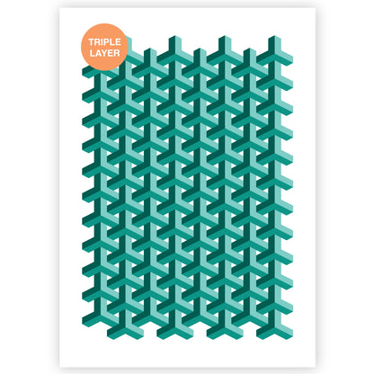 Fishnet pattern multi layer stencil art