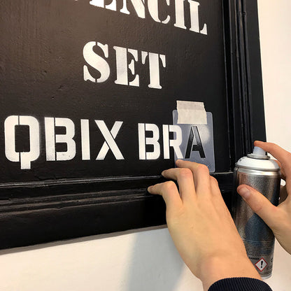 Industrial Alphabet Stencil - Letters, Numbers and Symbols - A4 size