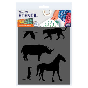 African animals stencil