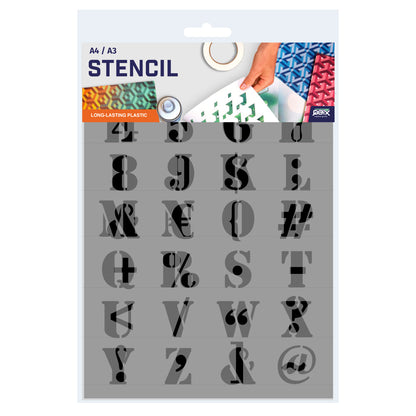 Packaged Industreal Alphabet Letter Stencil A4 A3 Sizes