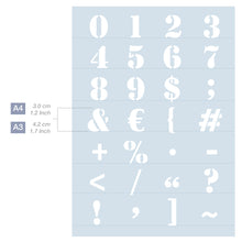 Load image into Gallery viewer, Measurement Industreal Alphabet Letter Stencil A4 A3 Sizes