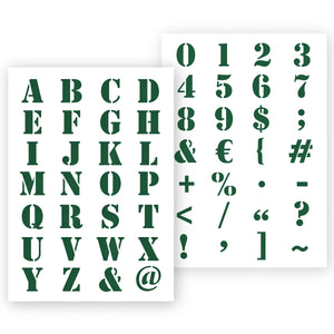 Industrial Alphabet Letter Stencil A4 A3 Sizes