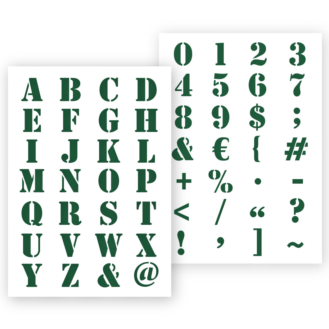 Industrial Alphabet Letter Stencil A4 A3 Sizes