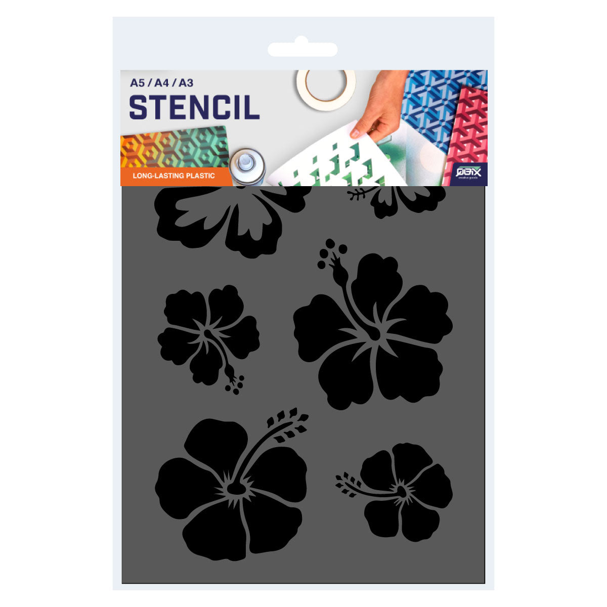 Aloha Flowers Stencil - A3 size