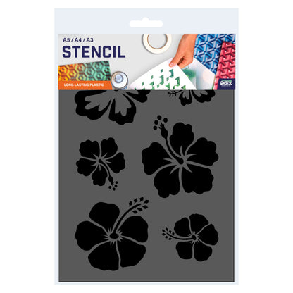 Aloha Flowers Stencil - A5 size