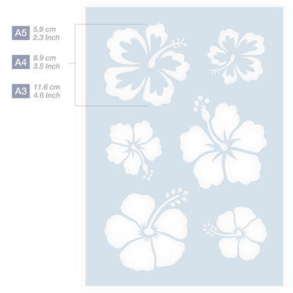 Aloha Flowers Stencil - A5 size