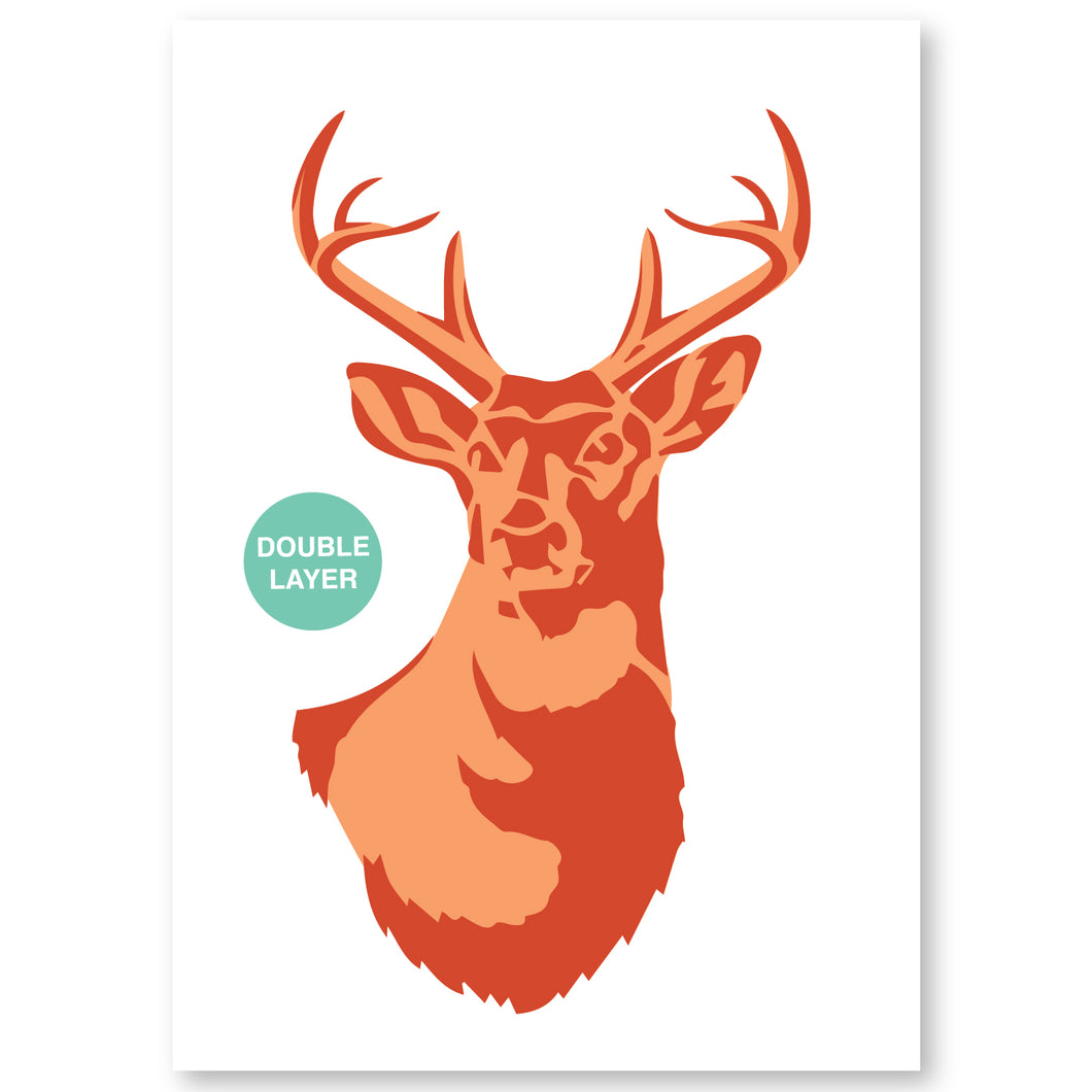 Deer stencil A3