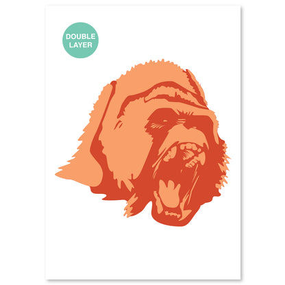 Gorilla Stencil 2 Layer A3 Size