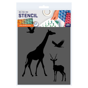 African animals stencil