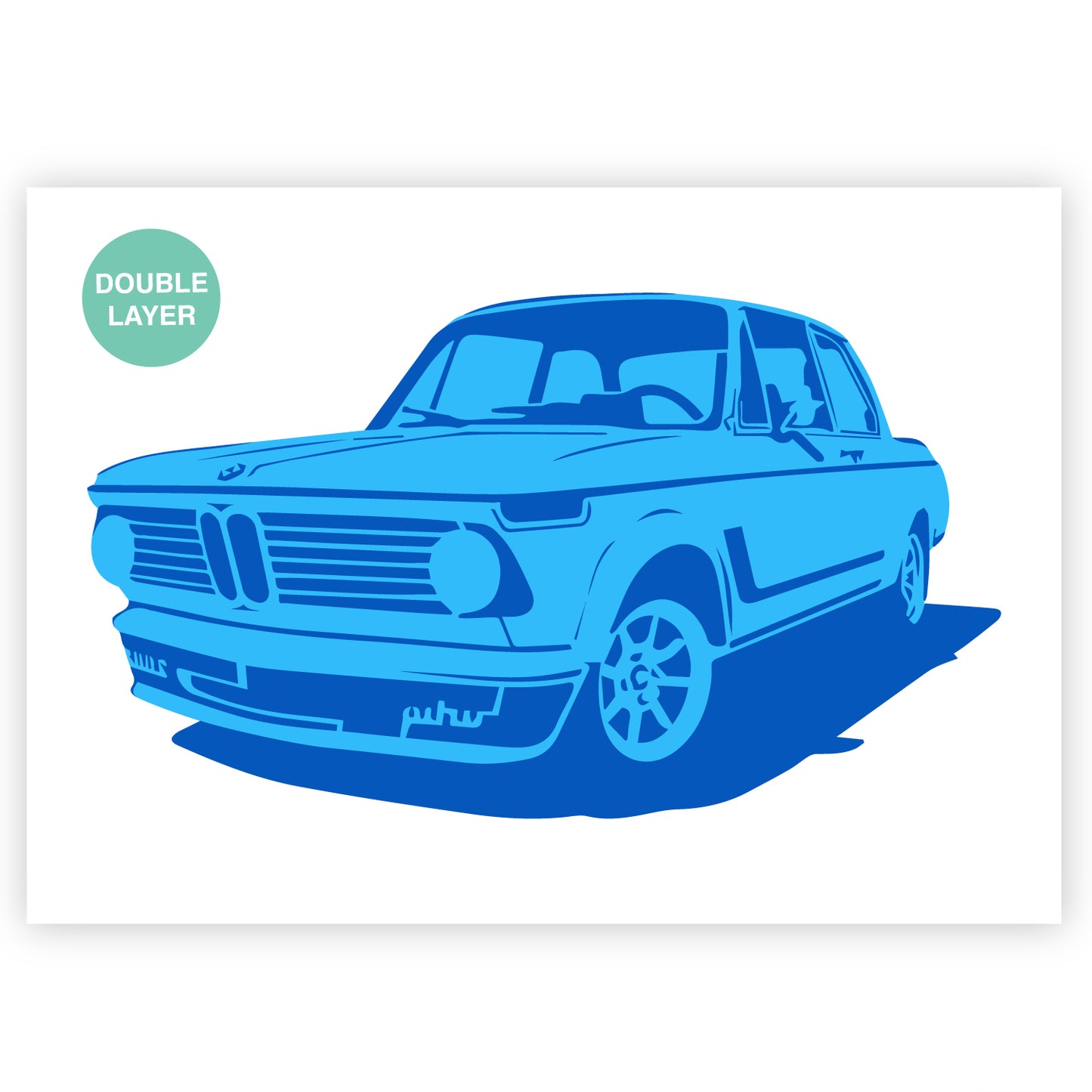 Classic Car Stencil - 2 Layer A3 Size Template