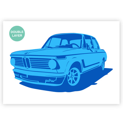 Classic Car Stencil - 2 Layer A3 Size Template