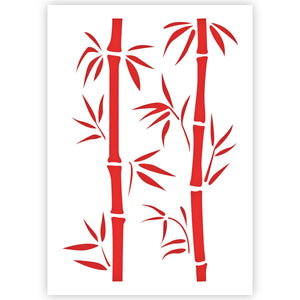 Bamboo Branches Stencil - in 3 Sizes