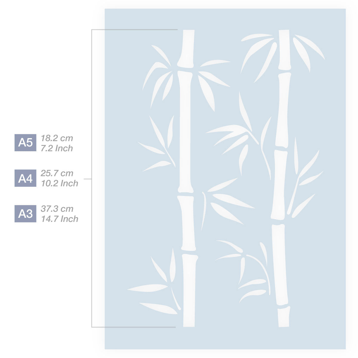 Bamboo Branches Stencil - A5 size