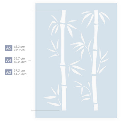 Bamboo Branches Stencil - A3 size
