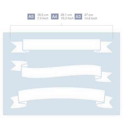 banner shape stencil art
