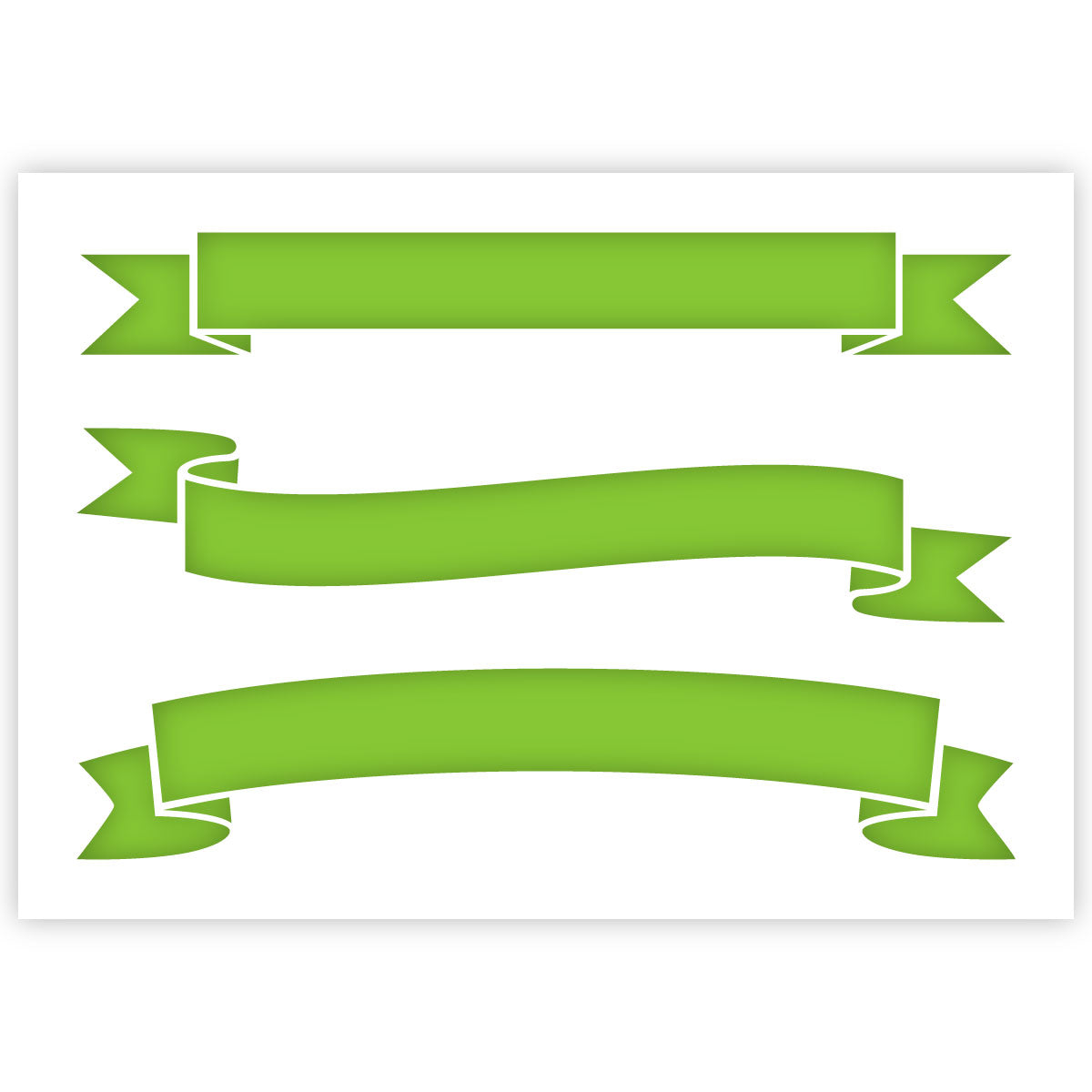 banner shape stencil template