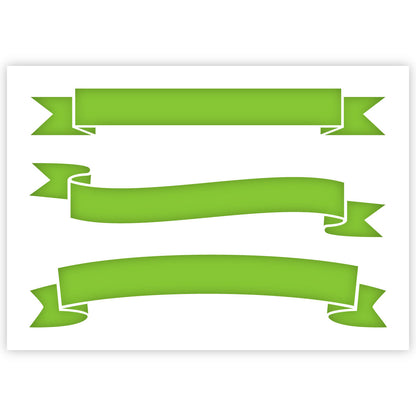 banner shape stencil template