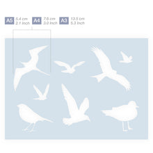 Load image into Gallery viewer, Measurements African silhouettes of birds 3 sizes