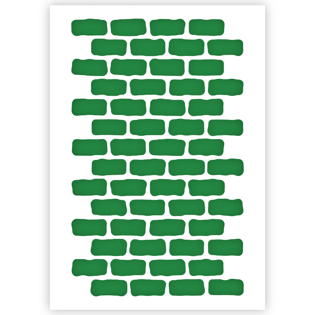 Brick Pattern Stencil 3 Sizes