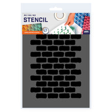 Load image into Gallery viewer, Packaged Brick Pattern Stencil 3 Sizes