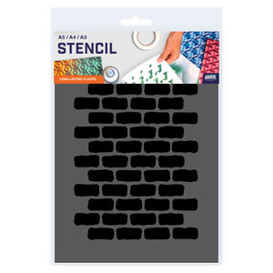 Packaged Brick Pattern Stencil 3 Sizes