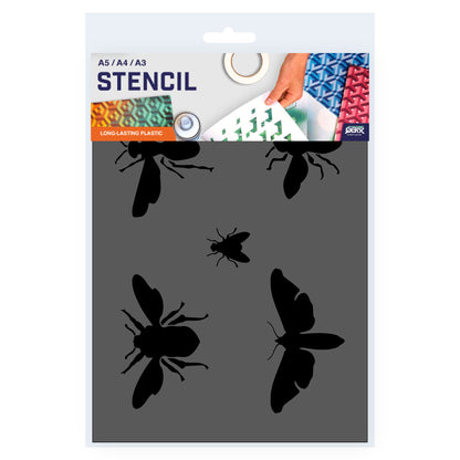 Packaged Insect Wasp Fly Moth Bugs Stencil 3 Sizes