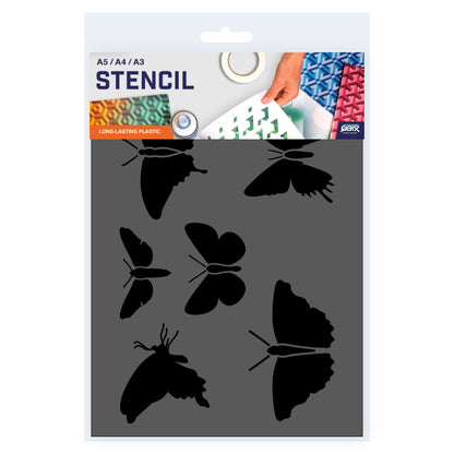 Packaged butterfly silhouettes stencil 3 Sizes