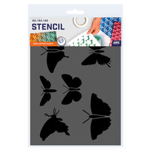 Load image into Gallery viewer, Packaged butterfly silhouettes stencil 3 Sizes