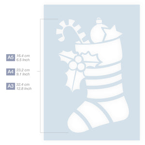 christmas stocking pattern cut out