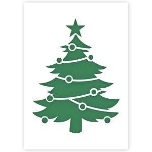 christmas tree stencil cut out