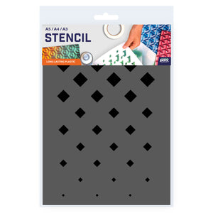 Packaged Diamond Pattern Stencil 3 Sizes