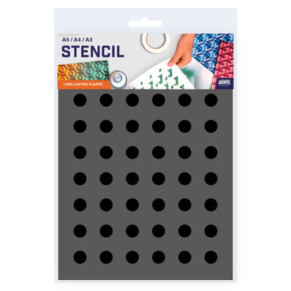 Packaged Dot Pattern Stencil 3 Sizes