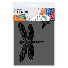 Load image into Gallery viewer, Packaged Dragonfly Bee Silhouettes stencil 3 Sizes