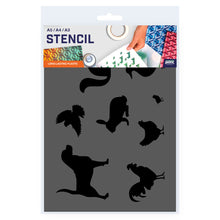 Load image into Gallery viewer, Packaged Farm animals Dog Hen Rabbit Cat Duck Bird Silhouettes stencil 3 Sizes