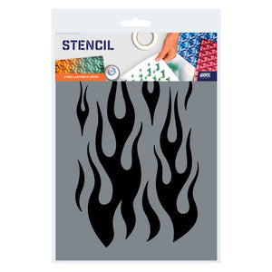 flame design stencil 