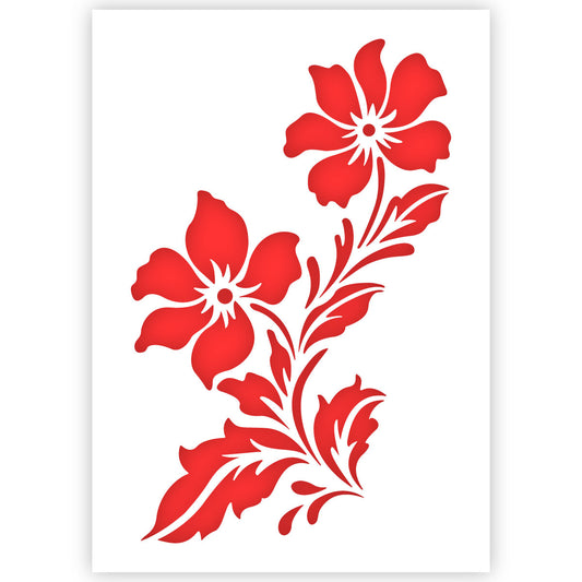 Flower Stencil - 2 Wild Flowers Stencil - A3 size