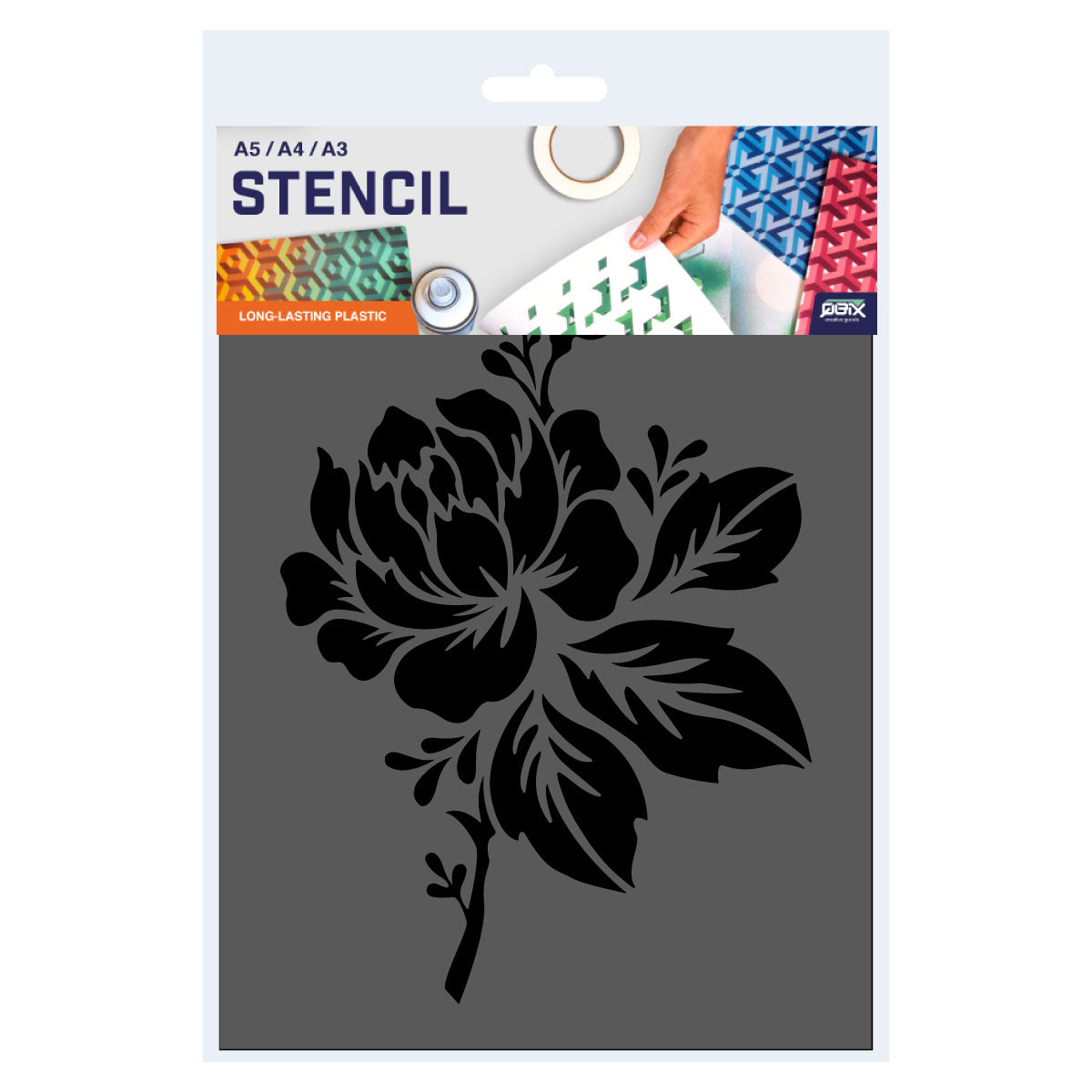 Flower Stencil - Flower Bud Stencil - A4 size