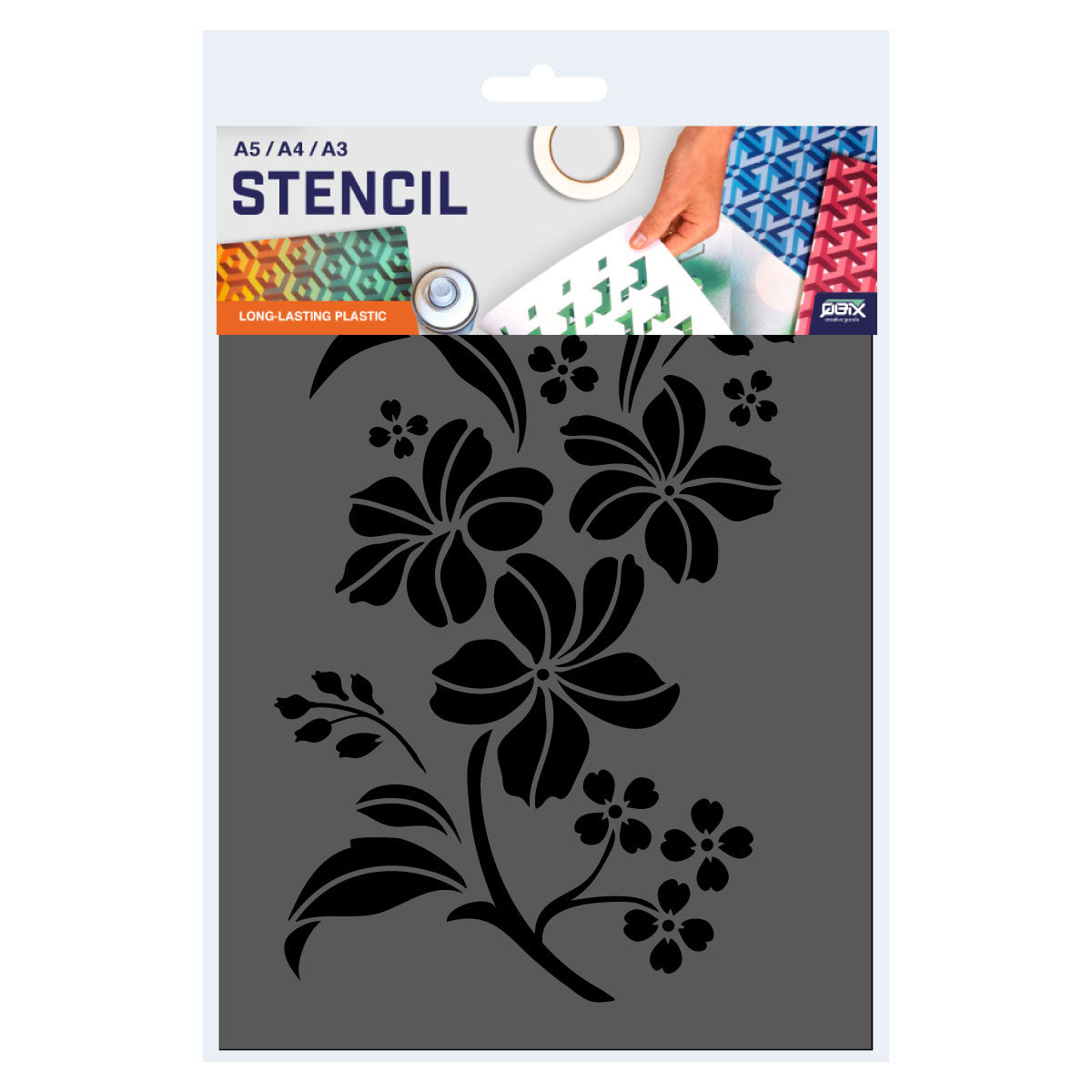 Flowers Branch Stencil - A3 size