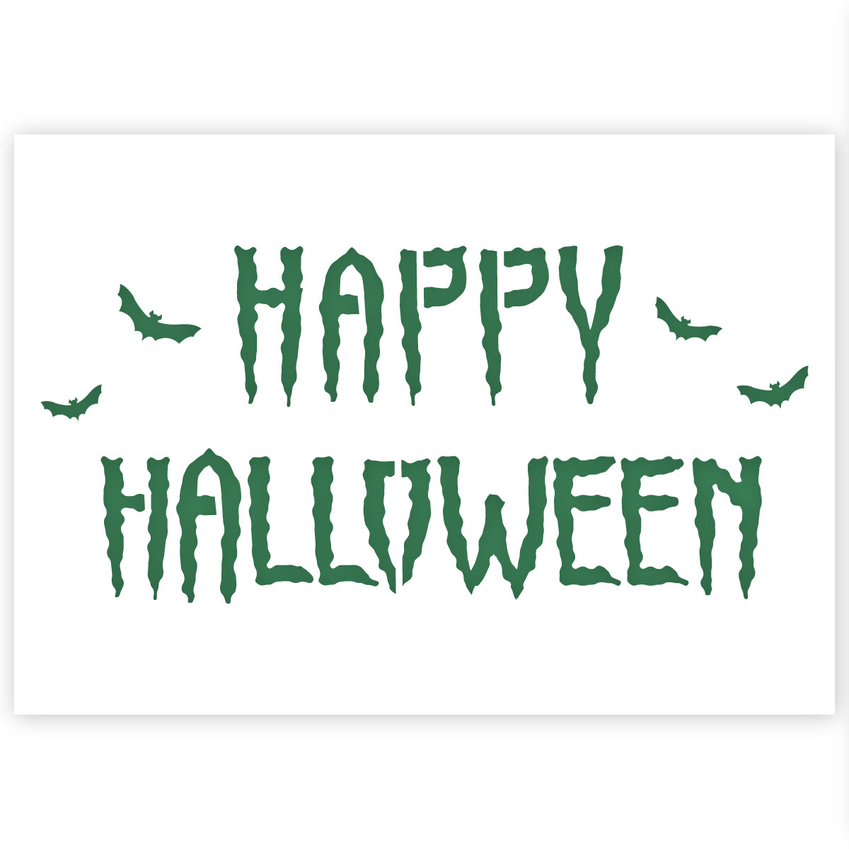 happy halloween stencil art