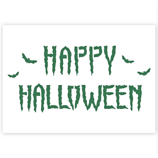 happy halloween stencil art