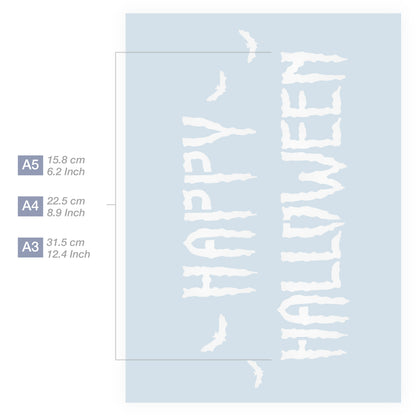 happy halloween stencil artwork