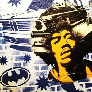 Jimi Hendrix Stencil - 2 Layer A3 Size Stencil